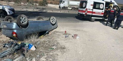 Sivrihisar’da otomobil takla attı: 2 yaralı