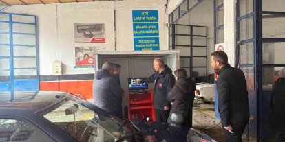 Bayburt’ta egzoz gazı emisyon ölçüm istasyonları denetlendi