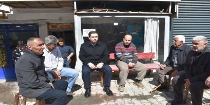 Kaymakam Başar, bayram öncesi çarşı esnafı ile bir araya geldi