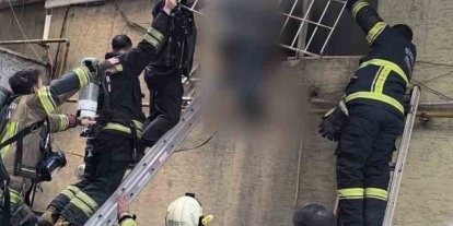 Berber dükkanında çıkan yangında mahsur kalan çırak kurtarıldı