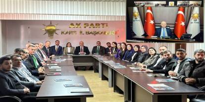 Kars’ta AK Parti teşkilatı Cumhurbaşkanı Recep Tayyip Erdoğan ile bayramlaştı