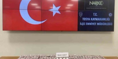 Kastamonu’da 9 bin 642 adet sentetik ecza hapı ele geçirildi
