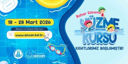 Sincan Belediyesi’nin bahar dönemi yüzme kurs kayıtları başladı, son tarih 28 Mart