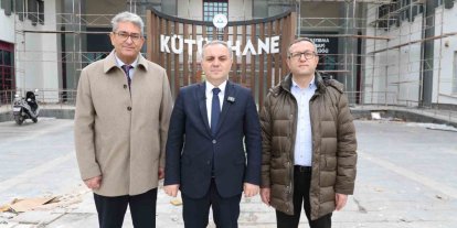 Rektör Prof. Dr. Altun, yenileme çalışması devam eden kütüphane binasını inceledi