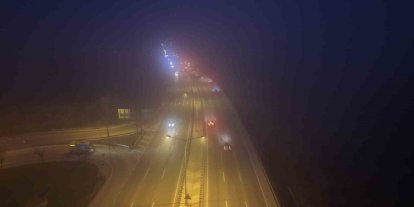 Bursa’da sis: Mudanya yolunda görüş mesafesi düştü