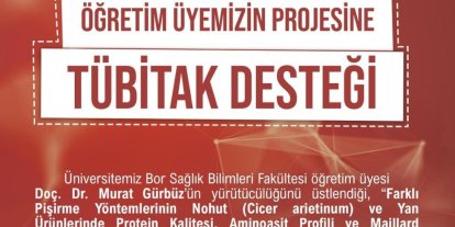 NÖHÜ projesi TÜBİTAK tarafından desteklenmeye hak kazandı