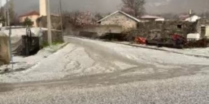 Karapınar’da dolu yağışı