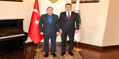 Kars Valisi Ziya Polat, İLBANK Bölge Müdürü Turhan’ı kabul etti