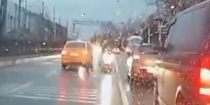 Trafik magandasının ehliyetine el konuldu