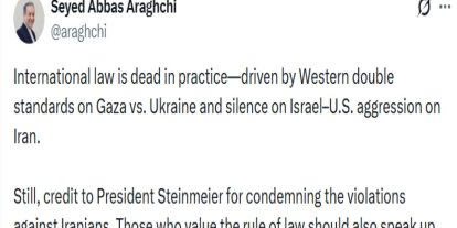 İran Dışişleri Bakanı Arakçi: "Uluslararası hukuk pratikte ölmüştür"
