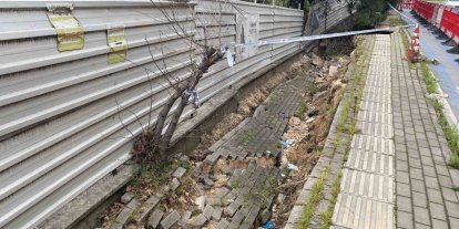 Bursa’da hafriyat çalışmasında yola zarar verdiler