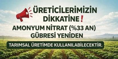 Kars için amonyum nitrat gübresine kontrollü satış uyarısı