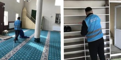 Hükümlüler camiler için seferber oldu
