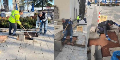 Tarihi Tophane Meydanı yenilendi