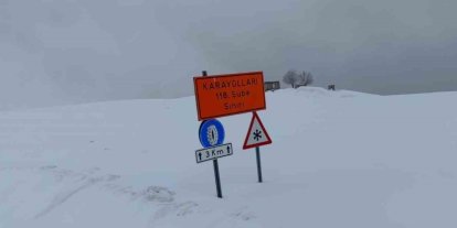 Hasköy-Mutki yolu kar ve tipi nedeniyle ulaşıma kapatıldı