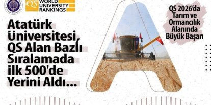Atatürk Üniversitesi, QS alan bazlı sıralamada ilk 500’de yerini aldı