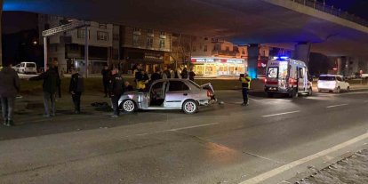 Kaza yapan sürücünün yakını sinir krizi geçirdi