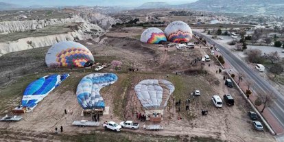 Kapadokya’da sıcak hava balon turlarına rüzgar engeli