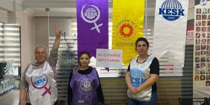 Eğitim-Sen Kars'ta Grev Yaptı