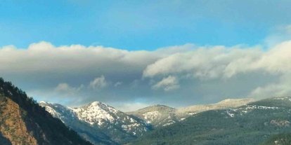 Köyceğiz Sandras Dağı’na Mart ayının sonunda kar yağdı