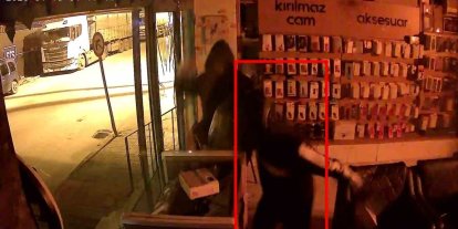 Parke taşıyla camları kırıp iş yerini soyanlar tutuklandı