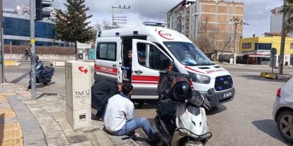 Devrilen motosikletin sürücüsü yaralandı