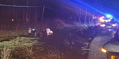 Tavşanlı’da kontrolden çıkan otomobil takla attı: 1 yaralı