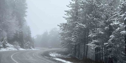 Kütahya’nın Domaniç Dağı’nda kar yağışı