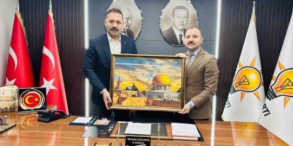 Başkan Çağlayan’a "Mescid-i Aksa" tablolu ziyaret