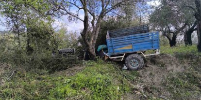 Zeytin bahçesine uçan patpatın sürücüsü öldü