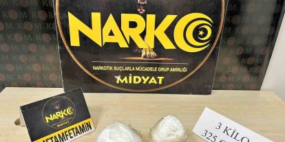 Mardin’de uyuşturucu operasyonunda 3 kilogram metamfetamin ele geçirildi