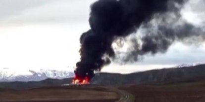 Çiftlik şantiyesinde yangın çıktı: Gökyüzü dumanla kaplandı