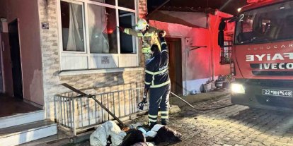 Edirne’de ev yangını