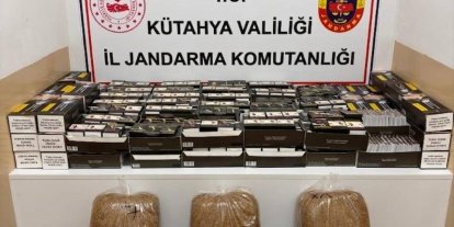 Kütahya’da kaçak tütün ve sigara operasyonu