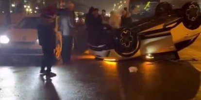 Diyarbakır’da otomobil takla attı: 1 yaralı