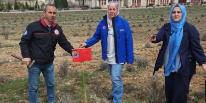 Kütahya’da şehit itfaiye eri anısına fidan dikildi