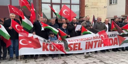Ardahan’da İsrail’in Filistinli esirleri hedef alan "idam yasası" protesto edildi