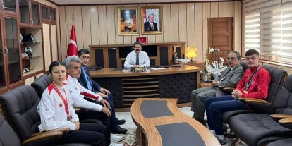 Besnili şampiyon sporculardan Kaymakam Aslan’a ziyaret