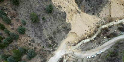 Heyelan sonrası ortaya çıkan görüntü görenleri ürküttü