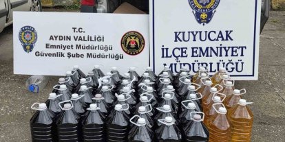 Kuyucak’ta 280 litre sahte alkol ele geçirildi