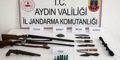 Köşk’te ruhsatsız silah ele geçirildi