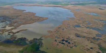 Eber Gölü’nde su seviyesi gözle görülür şekilde arttı