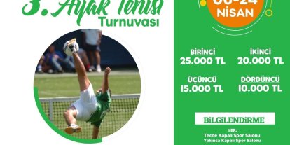 Yeşilyurt Belediyesi, 3. Ayak Tenisi Turnuvası düzenliyor
