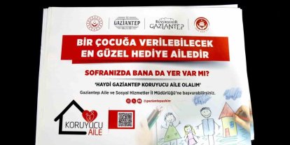 "Haydi Gaziantep Koruyucu Aile Olalım" ve "Sofranda Bana da Yer Var mı" temalı yemek altlıkları tanıtıldı