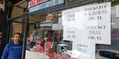 Çivrilli berberden dayanışma örneği