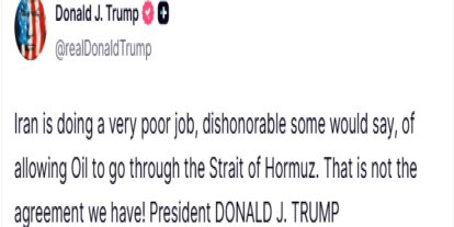 Trump’tan İran’a Hürmüz Boğazı uyarısı