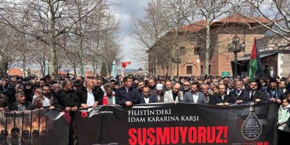 Ankara’da Filistinlilere yönelik idam kararı protesto edildi
