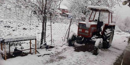 Kavak’ta kar yağışı