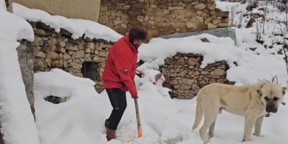 Erzincan’da hava soğudu, yüksek kesimlere kar yağdı