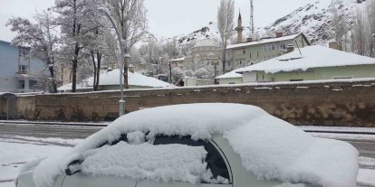 Başkale’de nisan ayında kar yağışı